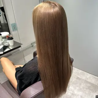 ロング カラー パーマ ヘアアレンジ 髪質改善/レイヤー 縮毛矯正/ケラチン耀のヘアスタイル