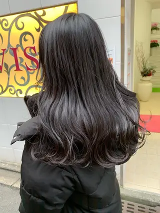 ミディアム カラー 西村あきや トレンド韓国ヘアのヘアスタイル