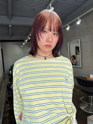 ミディアム カラー eim AYUKAのヘアスタイル