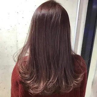 セミロング カラー 韓国レイヤーカット 🧸ベージュカラーのヘアスタイル