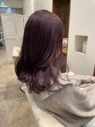セミロング カラー 【完全個室】髪質改善 暖色カラー/山崎唯奈のヘアスタイル