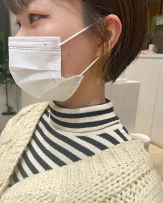 ショート カラー パーマ ヘアアレンジ 髪質改善カラー&TR 縮毛矯正/弱酸性矯正のヘアスタイル