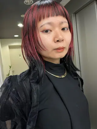 ミディアム カラー ムード造るハイトーン ケアブリーチ/ユウキのヘアスタイル