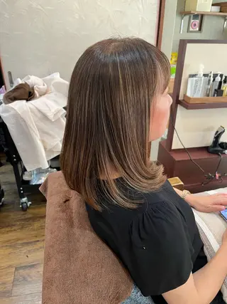 ミディアム カラー 大人女子&髪改善専門 Nobuフリーランスのヘアスタイル