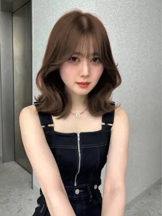 ミディアム カラー 香月 元希のヘアスタイル