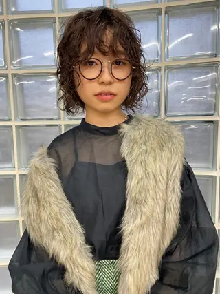 ショート パーマ MION✂️ 似合わせカットのヘアスタイル