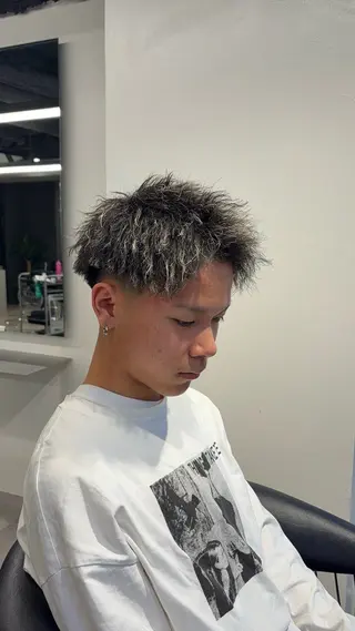 ショート カラー パーマ メンズ メンズ特化美容師 tassyのヘアスタイル