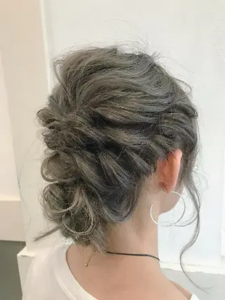 ヘアアレンジ ミディアム カラー GiseL 博多 ジゼル　博多のヘアスタイル