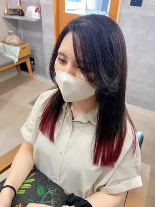 ロング カラー ヤマモト ヒロミのヘアスタイル