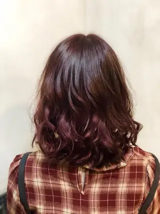ミディアム カラー 美髪矯正 🌈髪質改善 山下のヘアスタイル