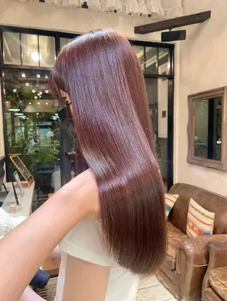 ロング カラー yuu 🪴 透明感 カラー/メンズパーマのヘアスタイル