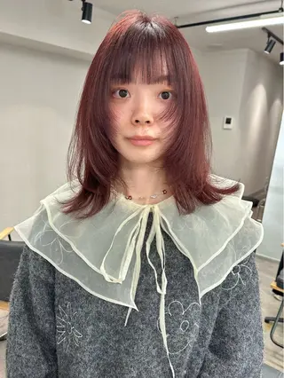 ミディアム カラー レイヤーカット🪄 耳ツボ🎀Ayumiのヘアスタイル
