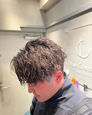 ショート パーマ メンズカット パーマ／稲葉のヘアスタイル