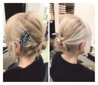 ミディアム カラー ヘアアレンジ 烏山 達也のヘアスタイル