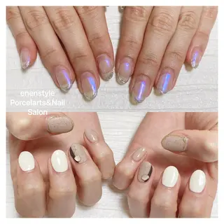 ショート ヘアアレンジ ネイル 👑enen style👑のネイルデザイン