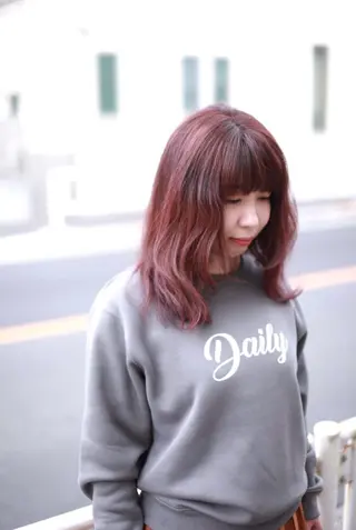 ミディアム カラー 大西 カズマのヘアスタイル