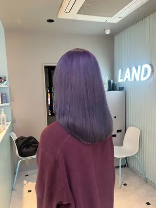 セミロング カラー ブリーチカラー 🩵MIZUKIのヘアスタイル