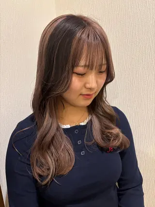 ロング カラー 似合わせレイヤー/ Wカラー🧸こころのヘアスタイル