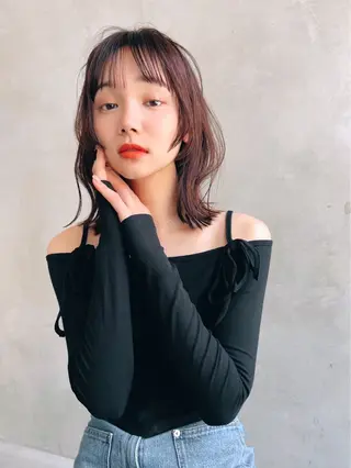 セミロング カラー 🎀 Sakuraのヘアスタイル