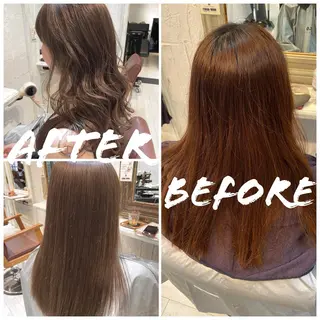 セミロング カラー ブリーチ koheiのヘアスタイル