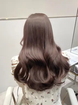 セミロング カラー ヘアアレンジ 🤎小顔レイヤー /ベージュ🤎友香のヘアスタイル
