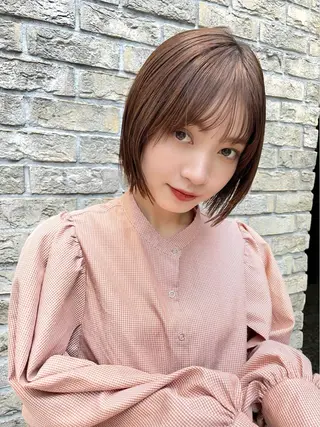 ショート 結べるレイヤーボブ くびれLady表参道のヘアスタイル