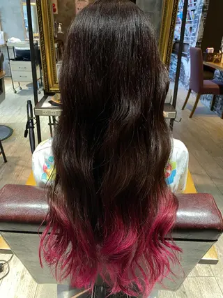 ロング カラー ヘアアレンジ MODE K’s川西 瀧尻光のヘアスタイル