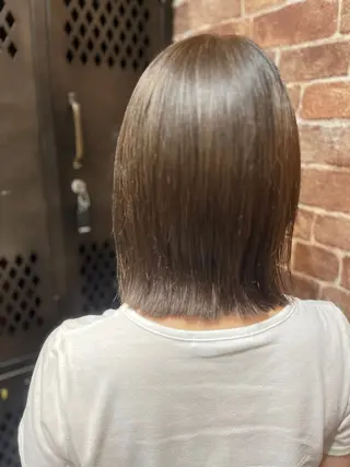 セミロング カラー 久木原 ゆりのヘアスタイル