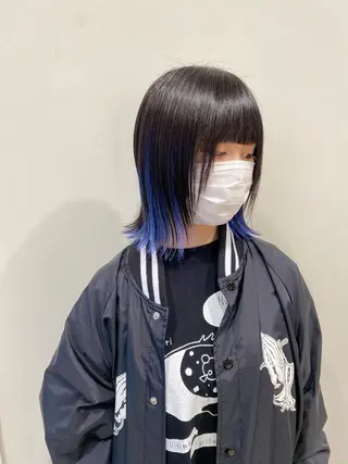 ミディアム ハイトーンカラー🌈 メンズパーマ鈴木康平のヘアスタイル