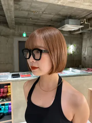 ショート カラー 玉置七海✨ ／透明感／髪質改善のヘアスタイル