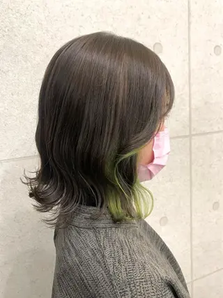 ミディアム カラー レイヤー ハイトーン 暖色⭐︎KANAKOのヘアスタイル