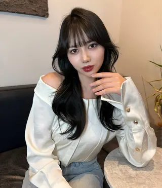 ロング 韓国✖️網紅🖤 パーマYURIYAのヘアスタイル