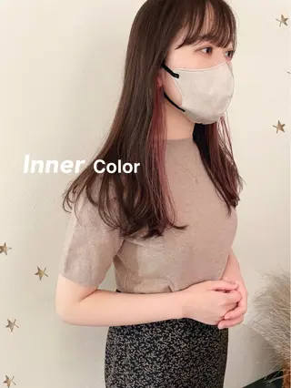 ロング カラー 市川 千夏のヘアスタイル