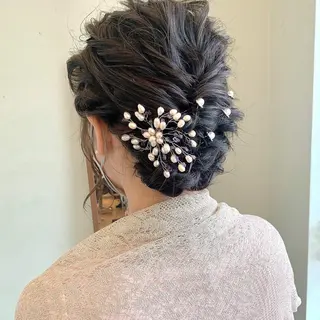ミディアム ヘアアレンジ NUMBER_ ユイナのヘアスタイル