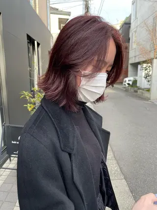ミディアム カラー ラベンダー/レイヤー スタイル🤎mamiのヘアスタイル
