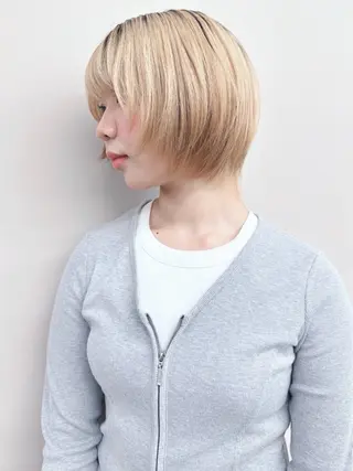ショート 小顔ボブ/お悩み解決 /ボブパーマ/とういのヘアスタイル