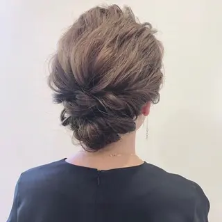 セミロング ヘアアレンジ k-twoたき✨艶感 カラー/美髪矯正のヘアスタイル