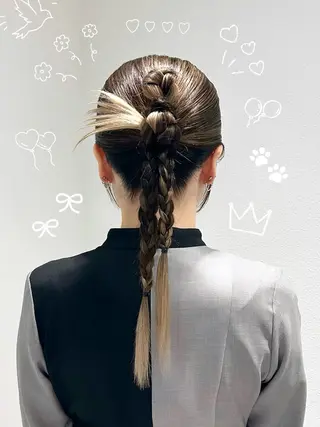 ヘアアレンジ ヘアセット/ミニボブ /レイヤー 山田寛菜のヘアスタイル