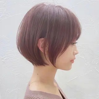 ショート ブリーチなし 透明感カラー/艶髪のヘアスタイル