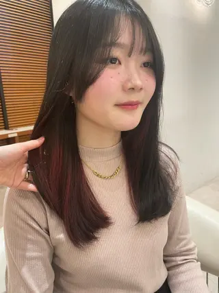 セミロング 💘MICOTO藤沢 髪質改善ブリーチ💘のヘアスタイル