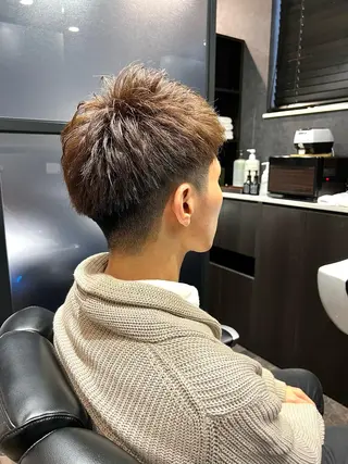 ショート カラー メンズ 北千住理容室バーバー 小堀悠作のヘアスタイル