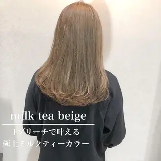 ミディアム カラー 横浜ブリーチムラ直し ハイトーン/ブリーチのヘアスタイル