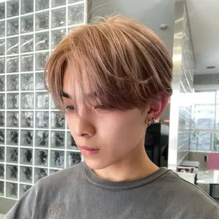 カラー メンズ ミルクティーベージュ /sara💛のヘアスタイル