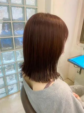 ミディアム カラー パーマ ヘアアレンジ kame|レイヤー / 似合わせ顔周りのヘアスタイル