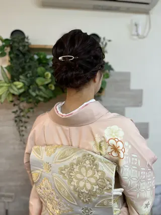 セミロング ヘアアレンジ 早朝✨ヘアセット 着付け/清水玲歌のヘアスタイル