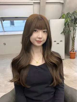 ロング 💗韓国ヘア/透明感 💗若菜あいこのヘアスタイル