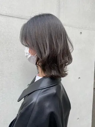 ミディアム カラー ウルフカット ハッシュカット/七海のヘアスタイル
