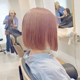 ショート カラー ボブ/韓国ボブ/ブリ ーチ/鈴木康平のヘアスタイル