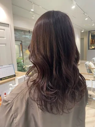 セミロング カラー あさかわ みほのヘアスタイル