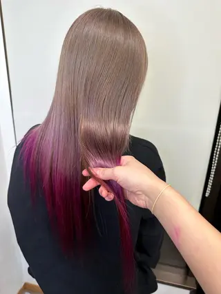 ロング カラー peg.hair所属・ブリーチカラー🫧 森　凪沙のヘアスタイル